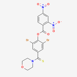 2,6-Dibromo-4-(morpholin-4-ylcarbonothioyl)phenyl 2,4-dinitrobenzoate