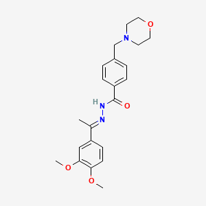 N'-[(1E)-1-(3,4-dimethoxyphenyl)ethylidene]-4-(morpholin-4-ylmethyl)benzohydrazide