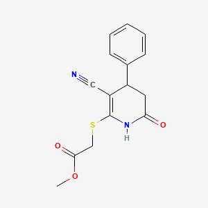 Methyl [(3-cyano-6-oxo-4-phenyl-1,4,5,6-tetrahydropyridin-2-yl)sulfanyl]acetate