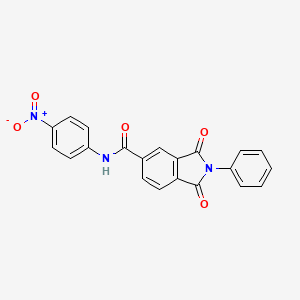 N-(4-nitrophenyl)-1,3-dioxo-2-phenyl-2,3-dihydro-1H-isoindole-5-carboxamide