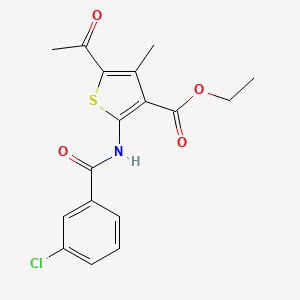 Ethyl 5-acetyl-2-{[(3-chlorophenyl)carbonyl]amino}-4-methylthiophene-3-carboxylate