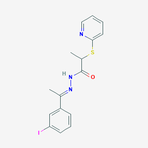 N'-[(1E)-1-(3-iodophenyl)ethylidene]-2-(pyridin-2-ylsulfanyl)propanehydrazide