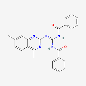 N-[N'-(4,7-dimethylquinazolin-2-yl)-N-(phenylcarbonyl)carbamimidoyl]benzamide