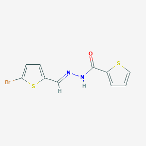 molecular formula C10H7BrN2OS2 B11663861 N'-[(5-bromo-2-thienyl)methylene]-2-thiophenecarbohydrazide CAS No. 315206-42-9