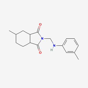 molecular formula C17H22N2O2 B11663868 5-methyl-2-{[(3-methylphenyl)amino]methyl}hexahydro-1H-isoindole-1,3(2H)-dione 