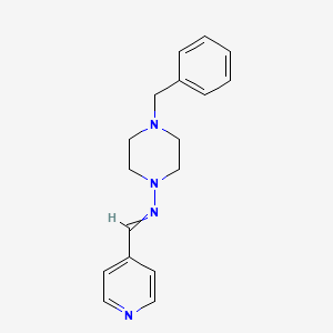 4-benzyl-N-(pyridin-4-ylmethylidene)piperazin-1-amine