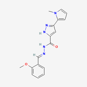 N'-[(E)-(2-methoxyphenyl)methylidene]-3-(1-methyl-1H-pyrrol-2-yl)-1H-pyrazole-5-carbohydrazide