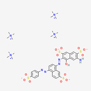 Tetrakis(tetramethylammonium) 6-amino-4-hydroxy-3-(7-sulfonato-4-(4-sulfonatophenylazo)-1-naphthylazo)naphthalene-2,7-disulfonate