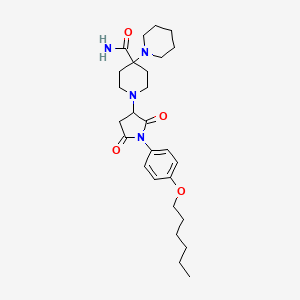 1'-{1-[4-(Hexyloxy)phenyl]-2,5-dioxopyrrolidin-3-yl}-1,4'-bipiperidine-4'-carboxamide