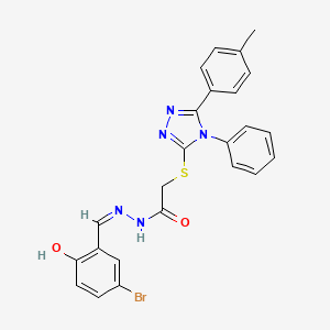 N'-(5-bromo-2-hydroxybenzylidene)-2-{[5-(4-methylphenyl)-4-phenyl-4H-1,2,4-triazol-3-yl]sulfanyl}acetohydrazide