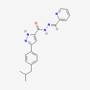 3-(4-Isobutylphenyl)-N'-(pyridin-2-ylmethylene)-1H-pyrazole-5-carbohydrazide