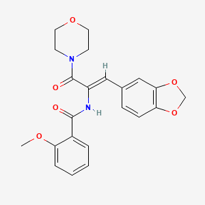 N-[(1Z)-1-(1,3-benzodioxol-5-yl)-3-(morpholin-4-yl)-3-oxoprop-1-en-2-yl]-2-methoxybenzamide