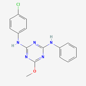 N-(4-chlorophenyl)-6-methoxy-N'-phenyl-1,3,5-triazine-2,4-diamine