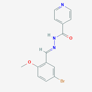 N'-[(E)-(5-bromo-2-methoxyphenyl)methylidene]pyridine-4-carbohydrazide