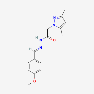 2-(3,5-dimethyl-1H-pyrazol-1-yl)-N'-[(E)-(4-methoxyphenyl)methylidene]acetohydrazide