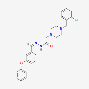 2-{4-[(2-Chlorophenyl)methyl]piperazin-1-YL}-N'-[(Z)-(3-phenoxyphenyl)methylidene]acetohydrazide