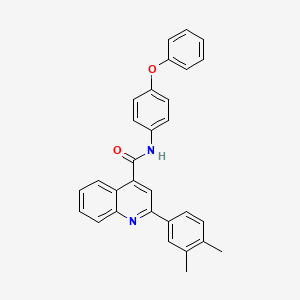 molecular formula C30H24N2O2 B11664028 2-(3,4-dimethylphenyl)-N-(4-phenoxyphenyl)quinoline-4-carboxamide 