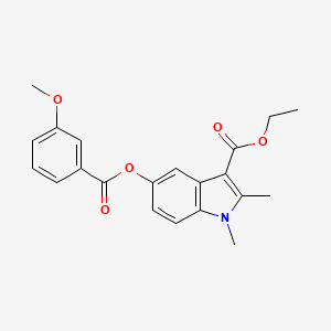 3-(Ethoxycarbonyl)-1,2-dimethylindol-5-yl 3-methoxybenzoate