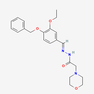 molecular formula C22H27N3O4 B11664064 Morpholin-4-yl-acetic acid (4-benzyloxy-3-ethoxy-benzylidene)-hydrazide 