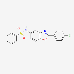 N-[2-(4-chlorophenyl)-1,3-benzoxazol-5-yl]benzenesulfonamide