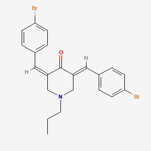 (3Z,5E)-3,5-bis[(4-bromophenyl)methylidene]-1-propylpiperidin-4-one