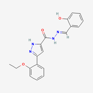 3-(2-ethoxyphenyl)-N'-[(E)-(2-hydroxyphenyl)methylidene]-1H-pyrazole-5-carbohydrazide