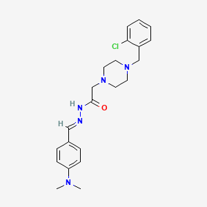 molecular formula C22H28ClN5O B11664175 2-(4-(2-CL-Benzyl)-1-piperazinyl)N'-(4-(dimethylamino)benzylidene)acetohydrazide CAS No. 315198-42-6