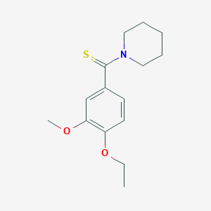 molecular formula C15H21NO2S B11664195 (4-Ethoxy-3-methoxyphenyl)(piperidin-1-yl)methanethione 