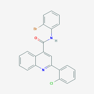 molecular formula C22H14BrClN2O B11664243 N-(2-bromophenyl)-2-(2-chlorophenyl)quinoline-4-carboxamide 