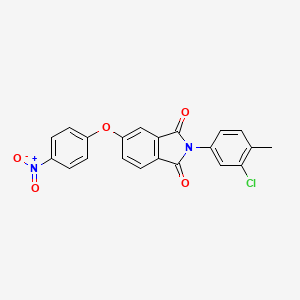 molecular formula C21H13ClN2O5 B11664251 2-(3-chloro-4-methylphenyl)-5-(4-nitrophenoxy)-1H-isoindole-1,3(2H)-dione 