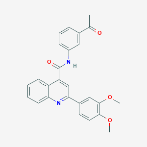 N-(3-acetylphenyl)-2-(3,4-dimethoxyphenyl)quinoline-4-carboxamide