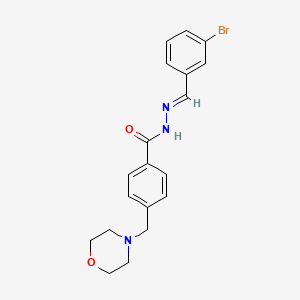 N'-[(E)-(3-bromophenyl)methylidene]-4-(morpholin-4-ylmethyl)benzohydrazide