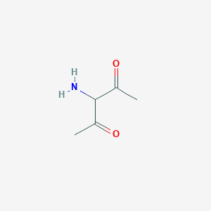 molecular formula C5H9NO2 B116643 3-Aminopentane-2,4-dione CAS No. 142414-84-4