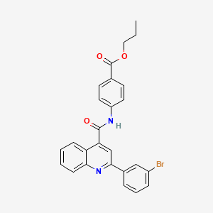 Propyl 4-({[2-(3-bromophenyl)quinolin-4-yl]carbonyl}amino)benzoate