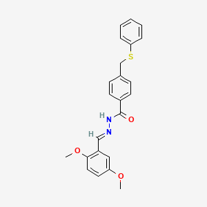 N'-[(E)-(2,5-dimethoxyphenyl)methylidene]-4-[(phenylsulfanyl)methyl]benzohydrazide