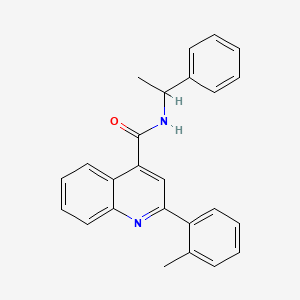 molecular formula C25H22N2O B11664368 2-(2-methylphenyl)-N-(1-phenylethyl)quinoline-4-carboxamide 