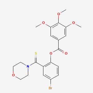 molecular formula C21H22BrNO6S B11664393 [4-bromo-2-(morpholine-4-carbothioyl)phenyl] 3,4,5-trimethoxybenzoate 