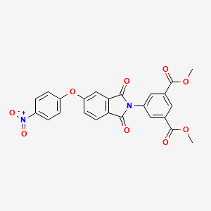 molecular formula C24H16N2O9 B11664415 dimethyl 5-[5-(4-nitrophenoxy)-1,3-dioxo-1,3-dihydro-2H-isoindol-2-yl]benzene-1,3-dicarboxylate 