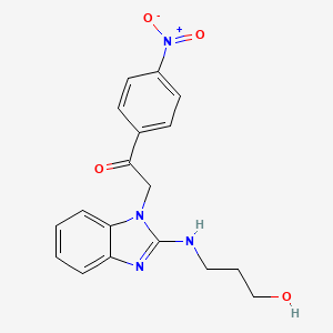 2-{2-[(3-hydroxypropyl)amino]-1H-benzimidazol-1-yl}-1-(4-nitrophenyl)ethanone