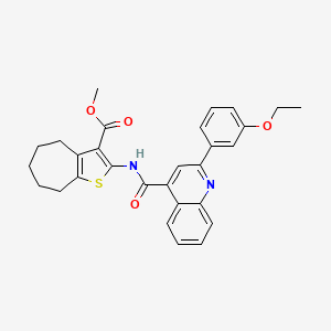 methyl 2-({[2-(3-ethoxyphenyl)quinolin-4-yl]carbonyl}amino)-5,6,7,8-tetrahydro-4H-cyclohepta[b]thiophene-3-carboxylate