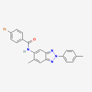 4-bromo-N-[6-methyl-2-(4-methylphenyl)-2H-benzotriazol-5-yl]benzamide