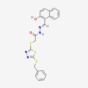 2-{[5-(benzylsulfanyl)-1,3,4-thiadiazol-2-yl]sulfanyl}-N'-[(E)-(2-hydroxynaphthalen-1-yl)methylidene]acetohydrazide