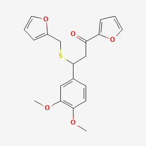 3-(3,4-Dimethoxyphenyl)-1-(2-furyl)-3-(2-furylmethylthio)propan-1-one