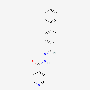 N'-[(E)-biphenyl-4-ylmethylidene]pyridine-4-carbohydrazide