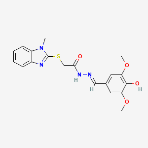 N'-[(E)-(4-hydroxy-3,5-dimethoxyphenyl)methylidene]-2-[(1-methyl-1H-benzimidazol-2-yl)sulfanyl]acetohydrazide