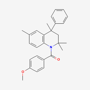 (4-methoxyphenyl)(2,2,4,6-tetramethyl-4-phenyl-3,4-dihydroquinolin-1(2H)-yl)methanone