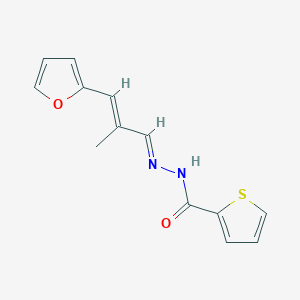 N'-[(1E,2E)-3-(furan-2-yl)-2-methylprop-2-en-1-ylidene]thiophene-2-carbohydrazide