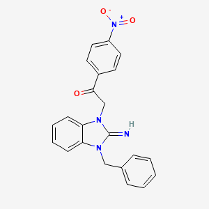 2-(3-benzyl-2-imino-2,3-dihydro-1H-benzimidazol-1-yl)-1-(4-nitrophenyl)ethanone