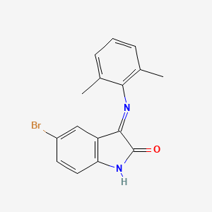 (3E)-5-bromo-3-[(2,6-dimethylphenyl)imino]-1,3-dihydro-2H-indol-2-one