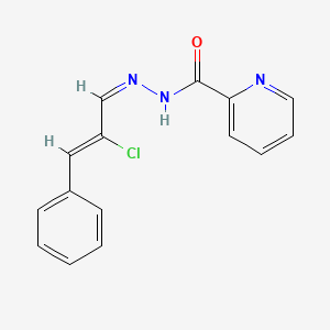 molecular formula C15H12ClN3O B11664583 N'-[(1Z,2Z)-2-chloro-3-phenylprop-2-en-1-ylidene]pyridine-2-carbohydrazide 